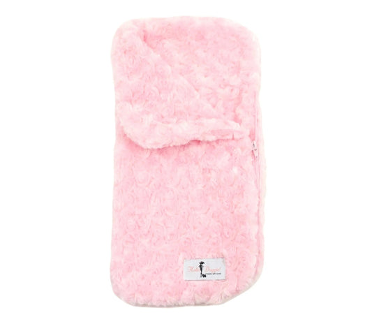 luxury dog sleeping bag for puppies soft rosebud fabric snuggle pups