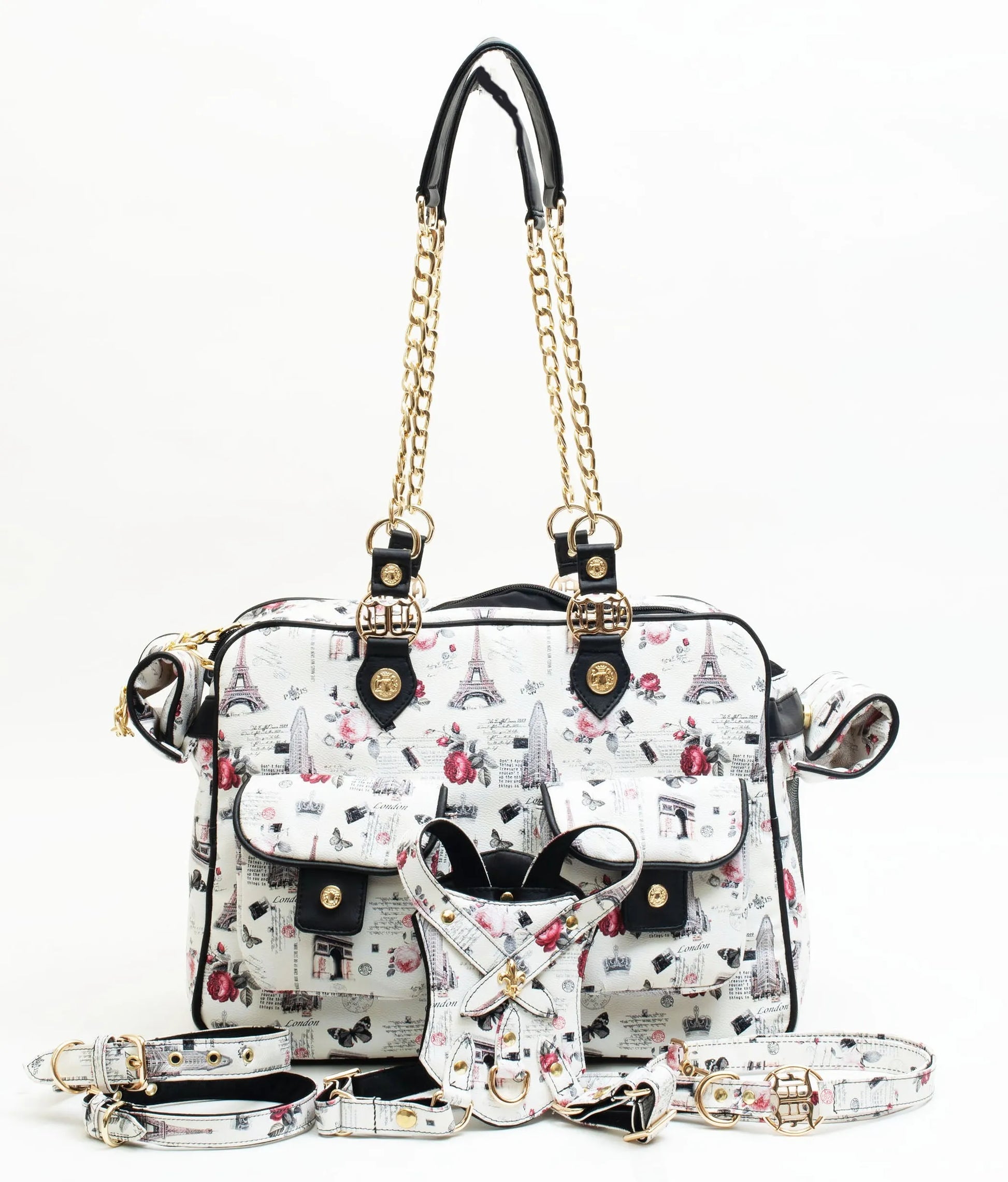 Luxury parisian dog carrier for small dogs stylish pet carrier Fiery Fur