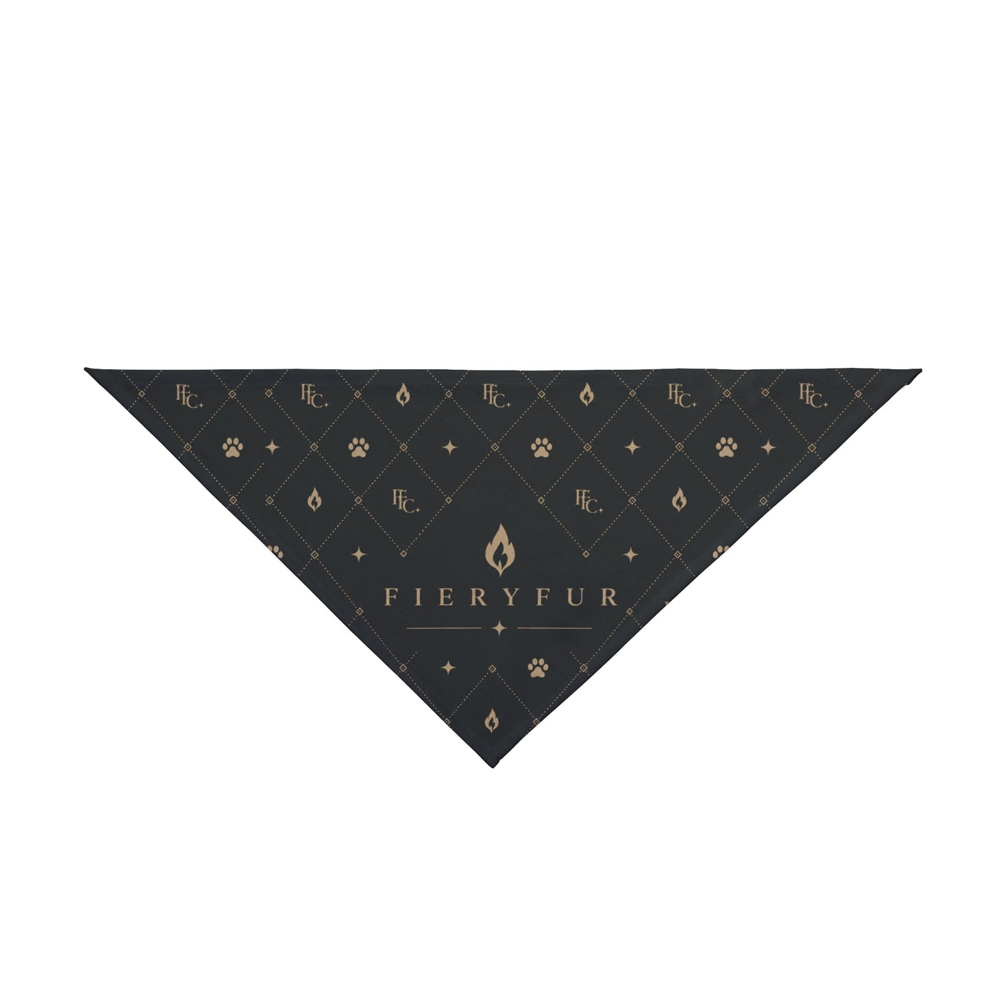 Luxury Personalized Pet Bandana for Dogs & Cats | Signature Dark Fiery Couture