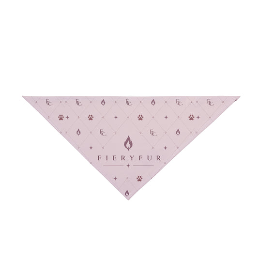 Luxury Personalized Pet Bandana for Dogs & Cats | Soft Mauve Signature Fiery Couture