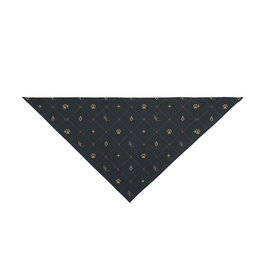 luxury pet bandana signature dark pattern luxury Fiery Couture design for dogs and cats