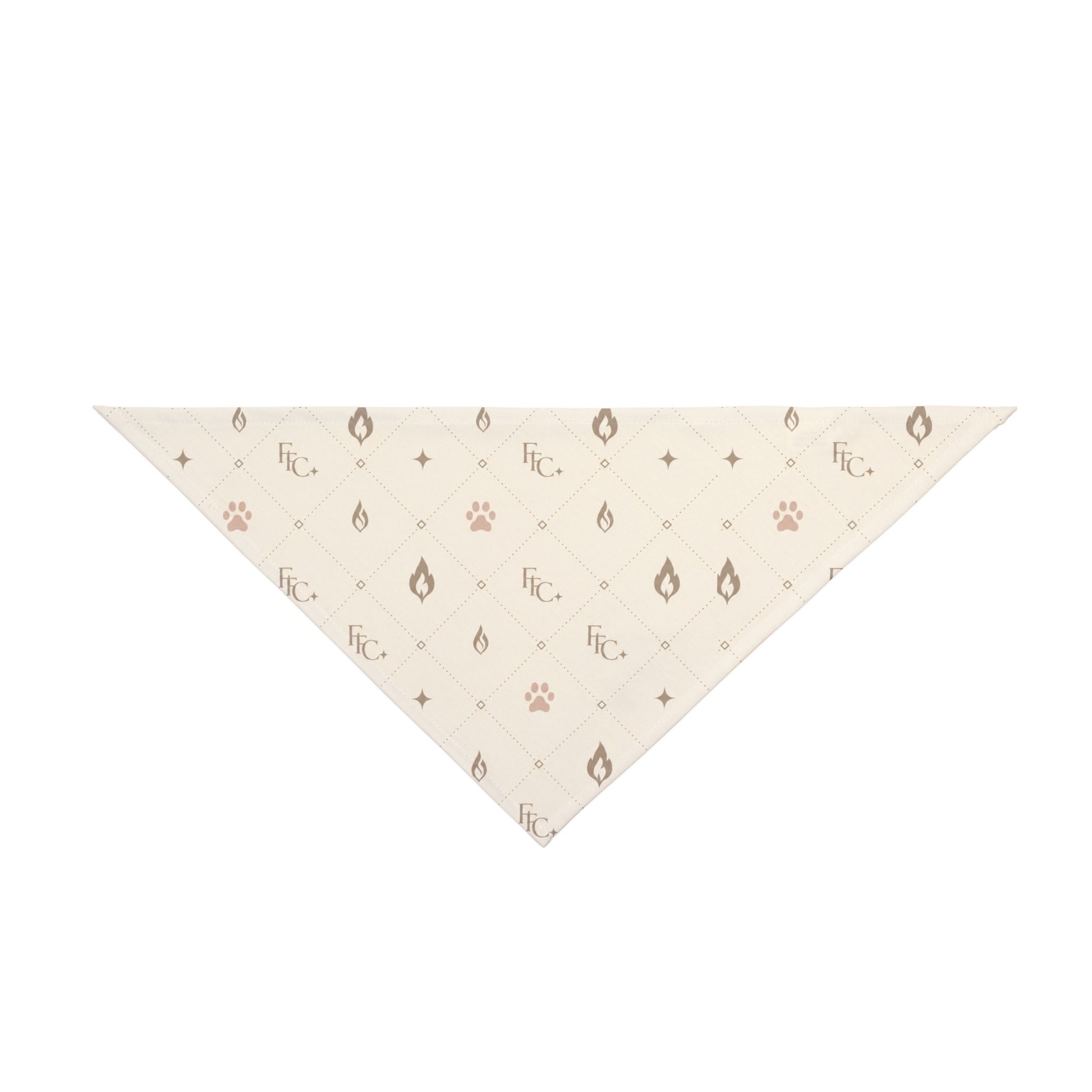 luxury pet bandana warm ivory pattern luxury Fiery Couture design for dogs and cats
