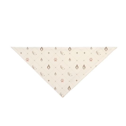luxury pet bandana warm ivory pattern luxury Fiery Couture design for dogs and cats