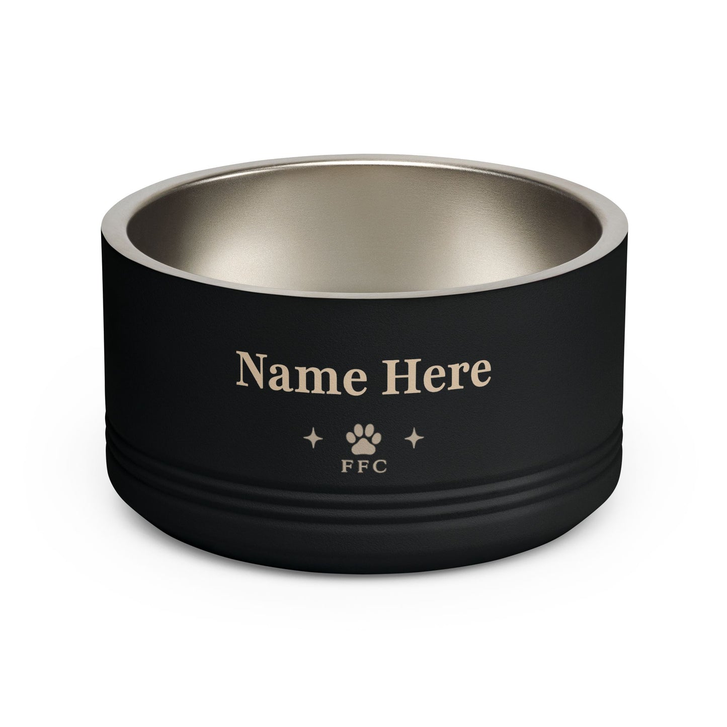 personalized stainless steel pet bowl for dogs and cats custom name design