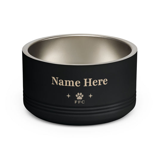 personalized stainless steel pet bowl for dogs and cats custom name design