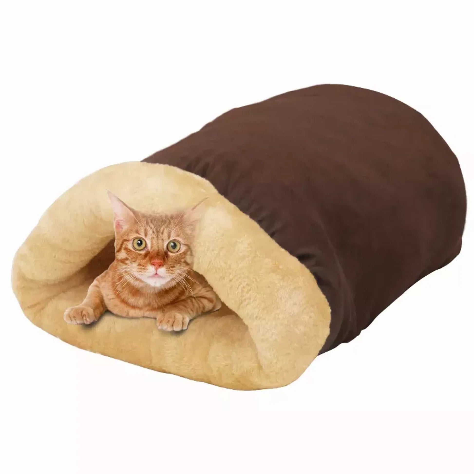 luxury burrow cat bed indoor cats multi use cave nest design